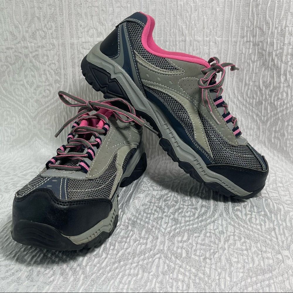 Brahma Sacha Pink Gray Steel Toe Work Sneakers WWBR0340031 Women’s Size 8